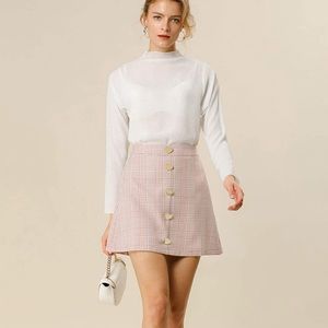 ✨ High Waisted Plaid A-Line Skirt ✨